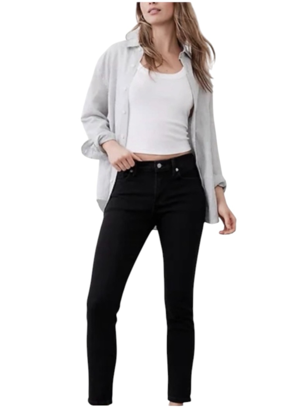 Banana Republic Mid Rise Skinny Fit Jeans
